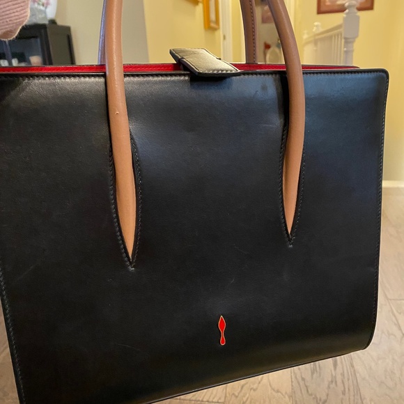 Christian Louboutin Handbags - Christian Louboutin Large Paloma with gold shoulder chain. Rolled leather handle